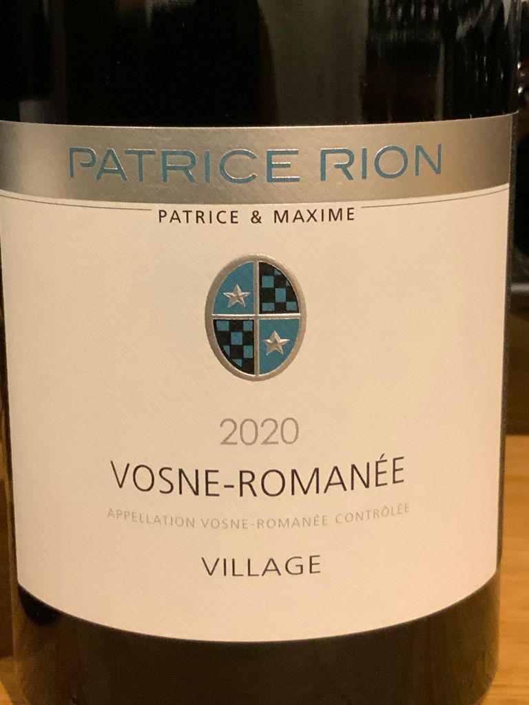 2023 Patrice Rion Vosne-Romanée - CellarTracker
