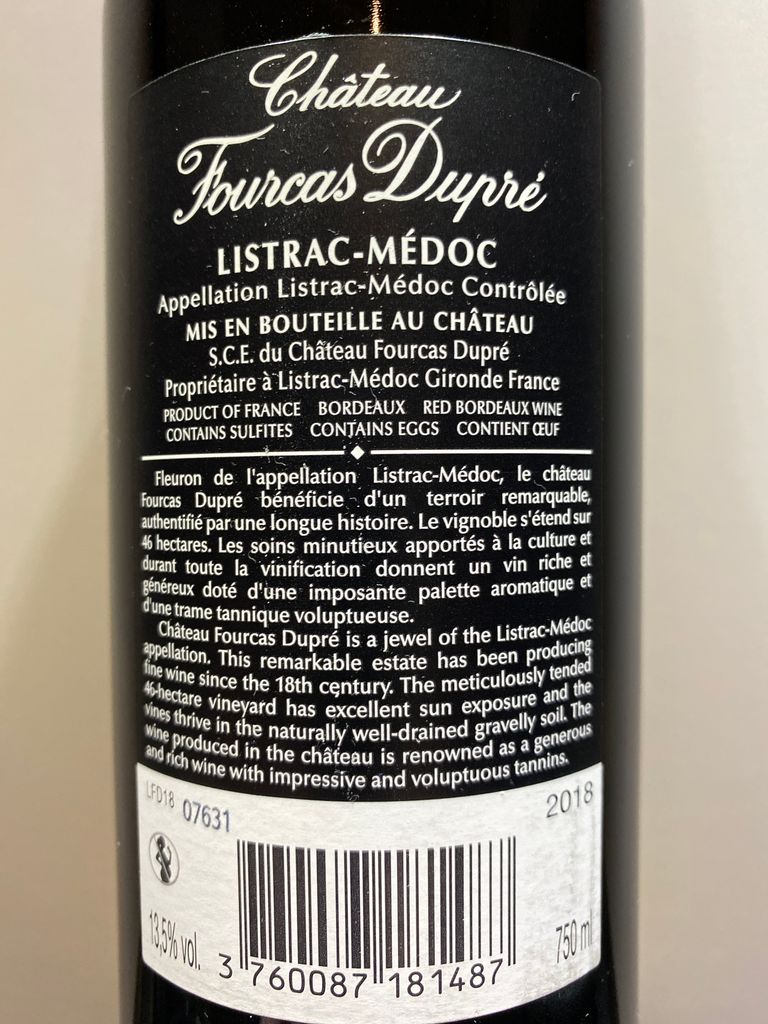 Wine Review: Chateau Fourcas Hosten Listrac Medoc 2015 