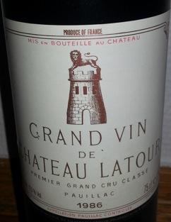 1986 Château Latour Grand Vin, France, Bordeaux, Médoc, Pauillac 