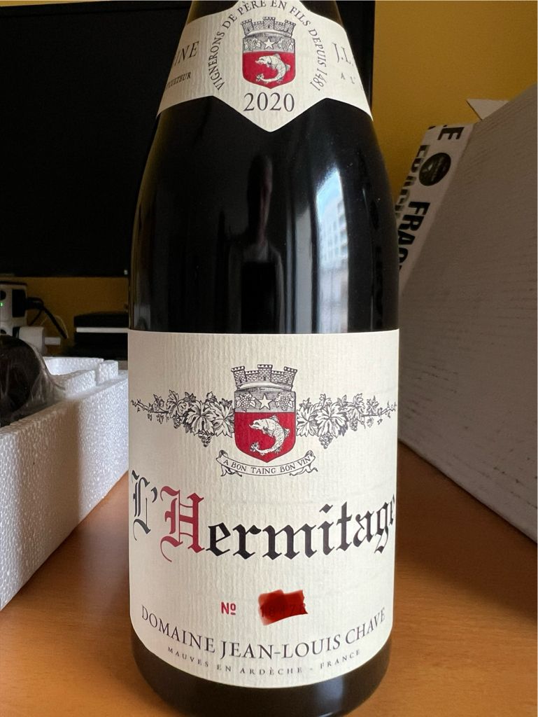 2020 Domaine Jean-Louis Chave Hermitage - CellarTracker