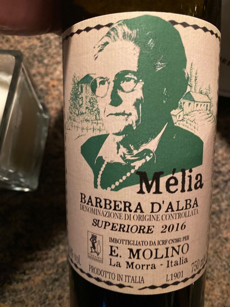 2016 E. Molino Barbera d'Alba Superiore Melia, Italy, Piedmont, Alba ...