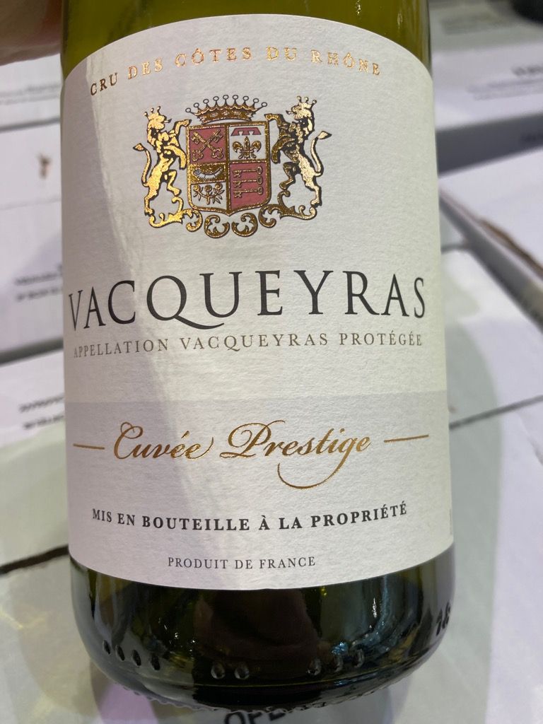 2020 Vignerons de Caract re Vacqueyras Cuv e Prestige CellarTracker