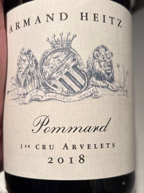 2018 Armand Heitz Pommard 1er Cru Les Arvelets - CellarTracker