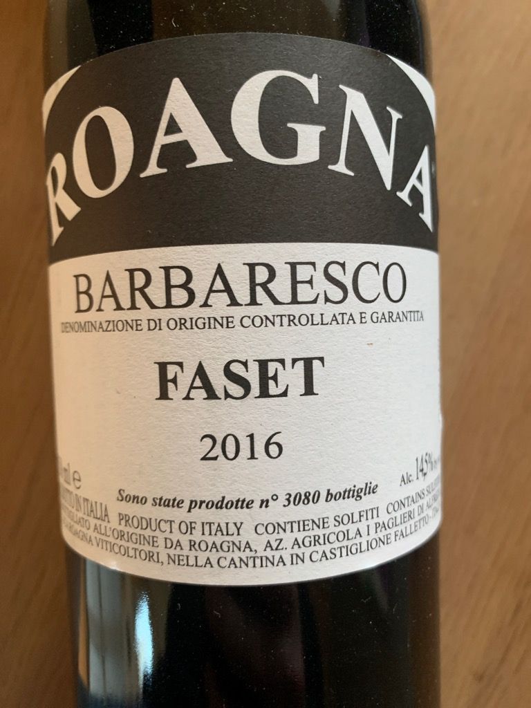 Roagna ロアーニャ バルバレスコ ファセット 2016 2016 Roagna Barbaresco Faset - CellarTracker