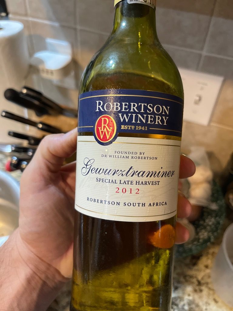 2012 Robertson Winery Gewürztraminer Special Late Harvest South Africa