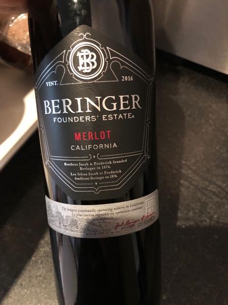 Fosters Wine Group beringer California Merlot 15/750ml (089819068241)