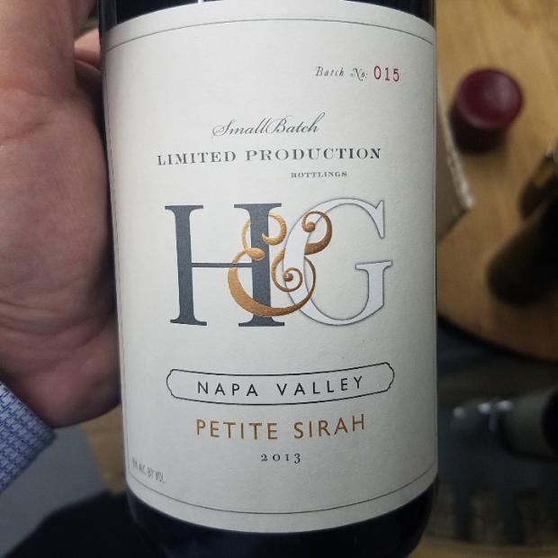 2013 H&G Wines Petite Sirah Small Batch Limited Production, USA ...