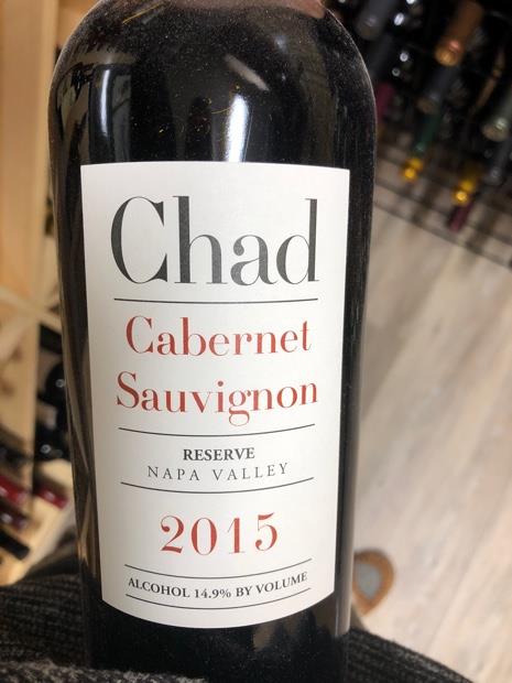 2015 Chad Cabernet Sauvignon Reserve Napa Valley, USA, California, Napa ...