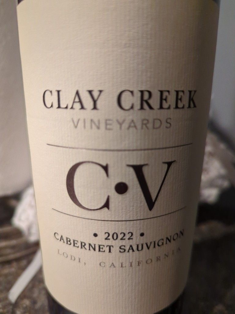 2022 Clay Creek Vineyards Cabernet Sauvignon, USA, California, Central ...