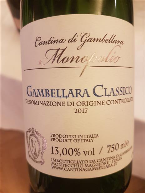 2018 Cantina di Gambellara Gambellara Classico Monopolio, Italy, Veneto ...