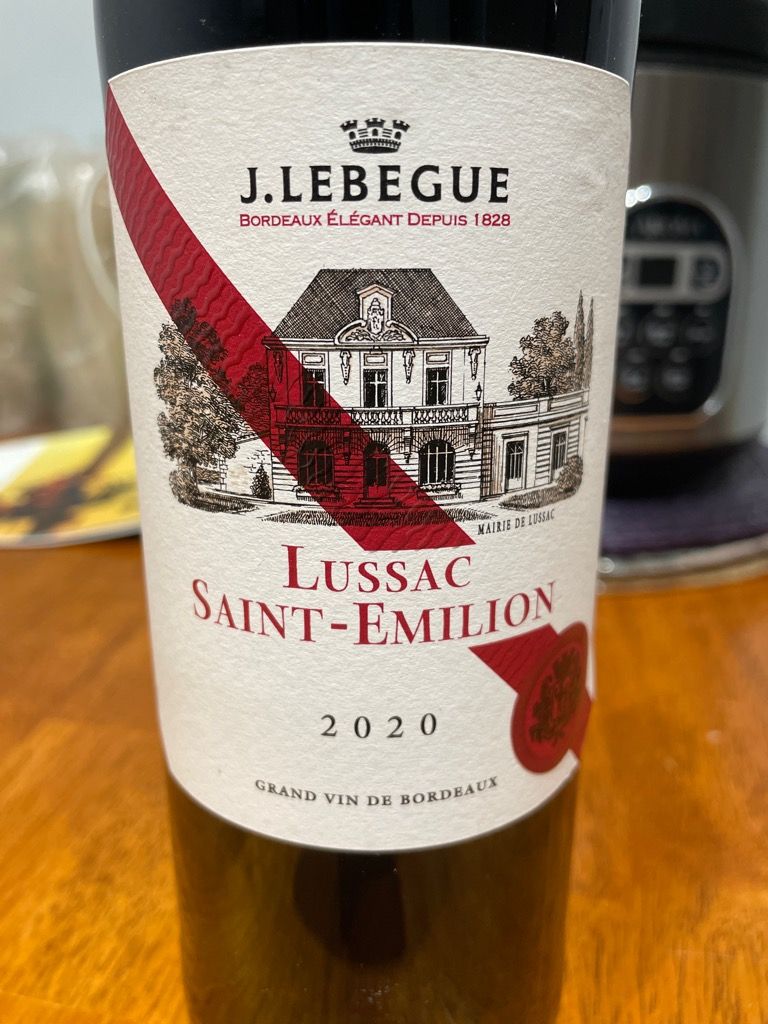 2020 J Lebègue LussacSt. Émilion, France, Bordeaux, Libournais, Lussac
