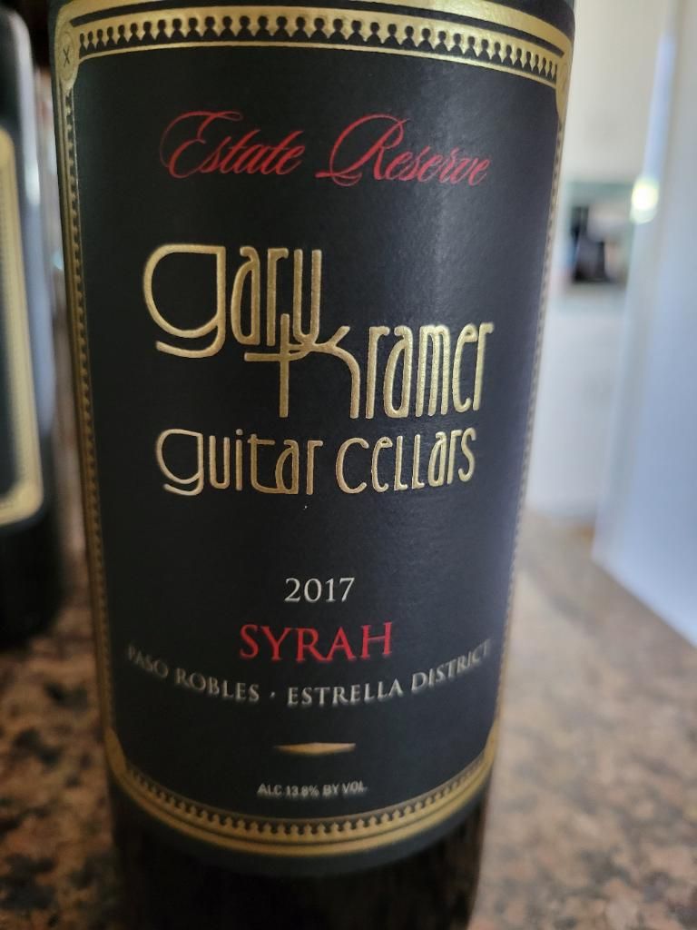 2017 Gary Kramer Guitar Cellars Syrah Limited Reserve Villa San Miguel