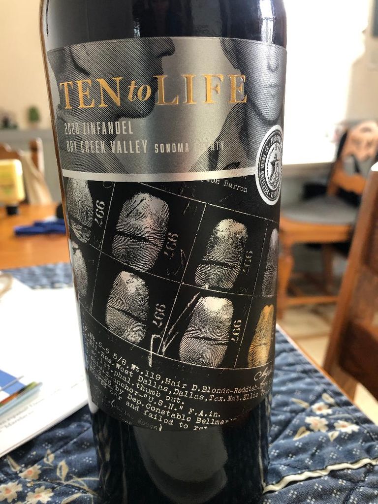 2020 Precision Wine Company Zinfandel Ten to Life - CellarTracker