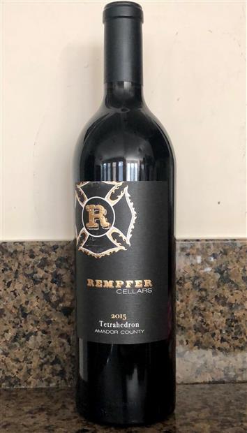 Remfer 2015 Rempfer Cellars Red Wine, USA, California, Sierra Foothills ...