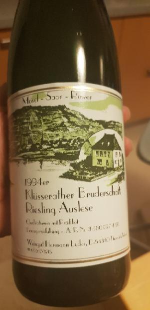 1994 Weingut Hermann Ludes Klüsserather Bruderschaft Riesling