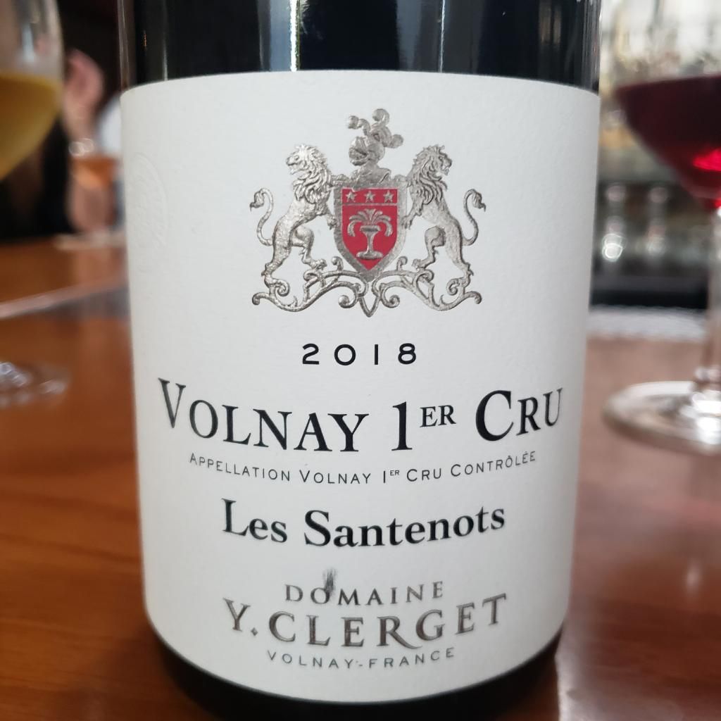 10%引き】【高級赤ワイン】Y.CLERGET VOLNAY 2018-