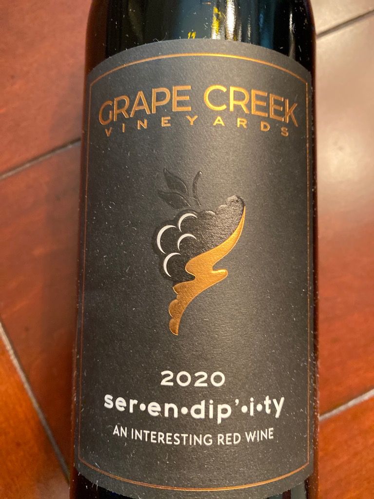 2020 Grape Creek Vineyards Serendipity, USA, Texas, Texas Hill Country ...