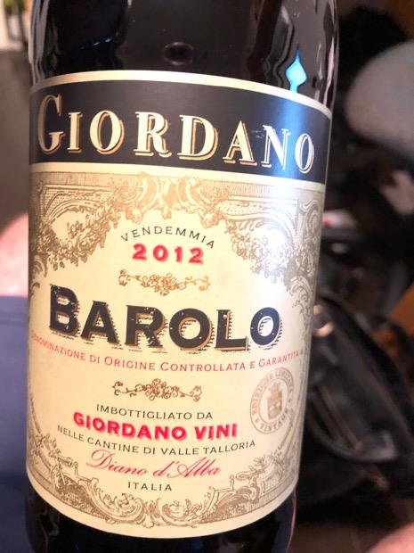 2012 Giordano Barolo - CellarTracker