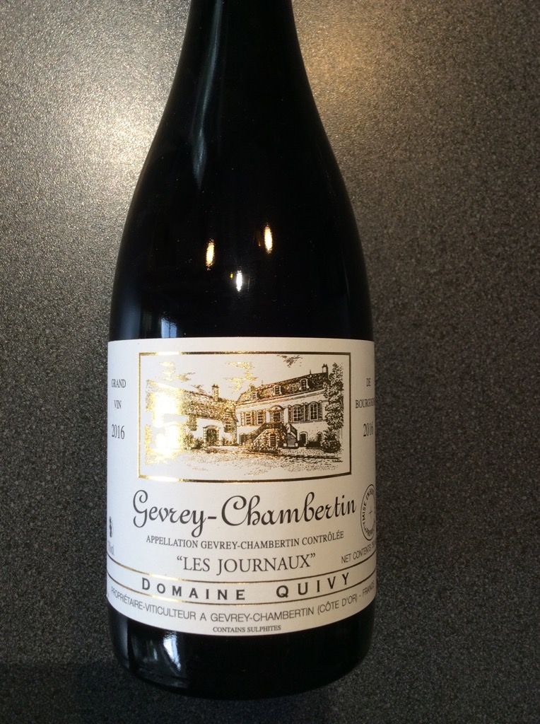 2016 Gérard Quivy Gevrey-Chambertin Les Journeaux