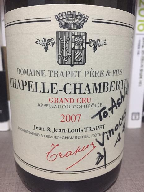 Chambertin Grand Cru 2007 Domaine J. & J.Louis Trapet