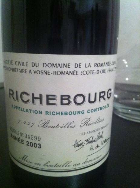 楽天市場】Richebourg Domaine Romanee-Conti 2003