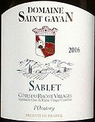 Domaine Saint Gayan Sablet 2022 白ワイン 2022 Domaine Saint Gayan Côtes du Rhône Villages Sablet Blanc