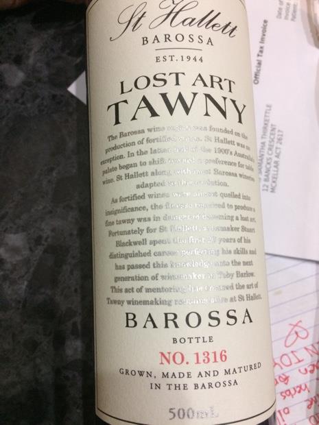 NV St Hallett Lost Art Tawny, Australia, South Australia, Barossa ...