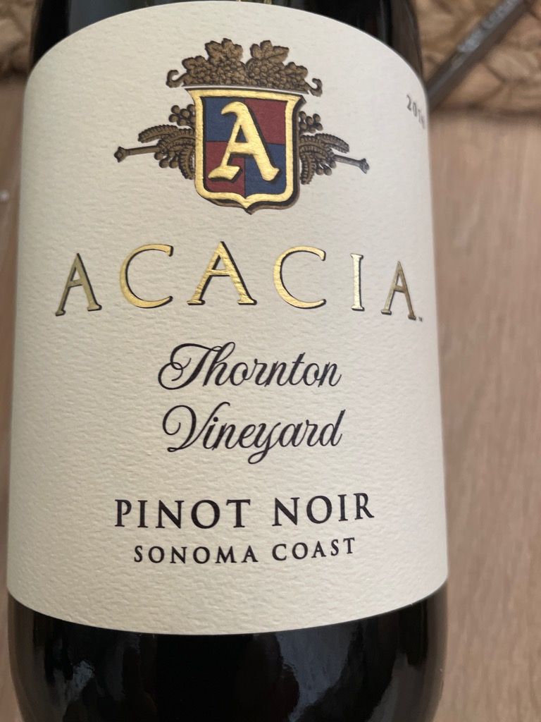 14 Acacia Pinot Noir Thornton Usa California Sonoma County Sonoma Coast Cellartracker