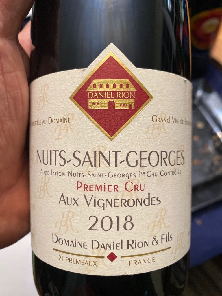 Daniel Rion 2018 Domaine Daniel Rion et Fils Nuits-Saint-Georges 1er Cru Aux ...