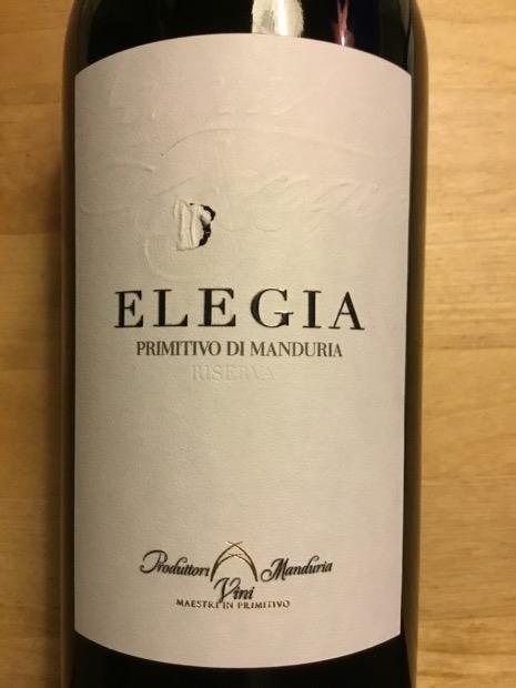 2010 Consorzio Produttori Vini Manduria Primitivo Di Manduria Elegia