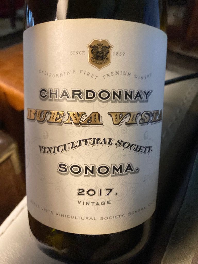 2017 Buena Vista Chardonnay, USA, California, North Coast CellarTracker