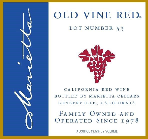 N.V. Marietta Cellars Old Vine Red Lot Number 53 CellarTracker