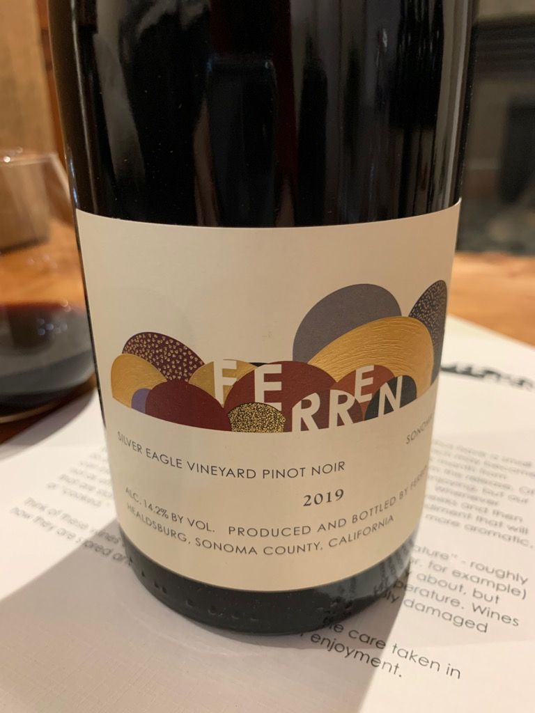 2019 Ferren Wines Pinot Noir Silver Eagle Vineyard, USA, California ...