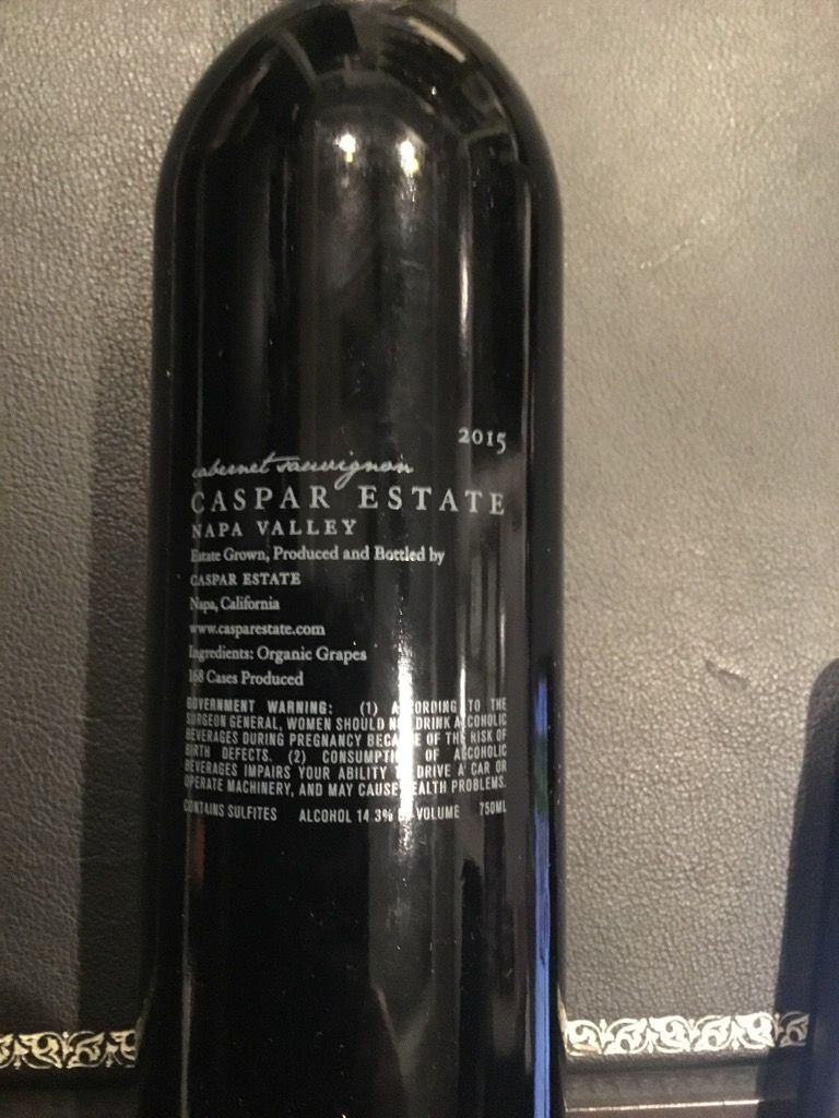 2019 Casper Estate Sauvignon, USA, California, Napa Valley, Rutherford CellarTracker