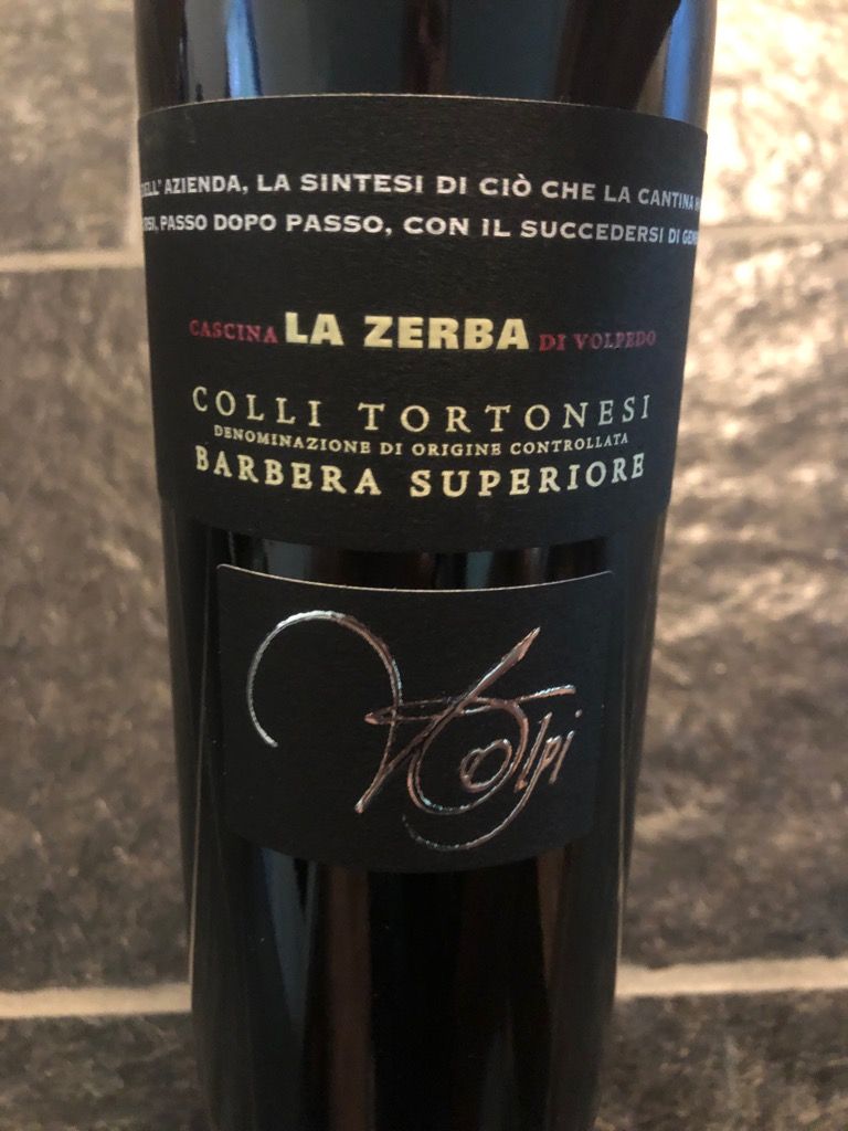 2020 Cantine Volpi Colli Tortonesi Cascina La Zerba Di Volpedo Barbera 