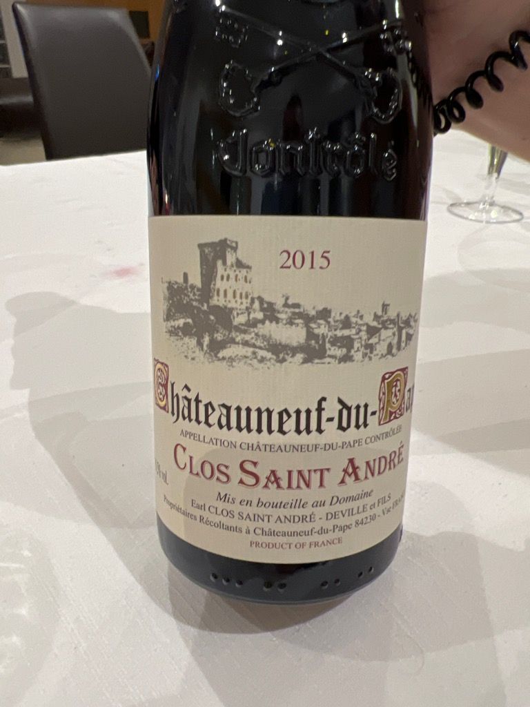 2015 Clos SaintAndré ChâteauneufduPape, France, Rhône, Southern