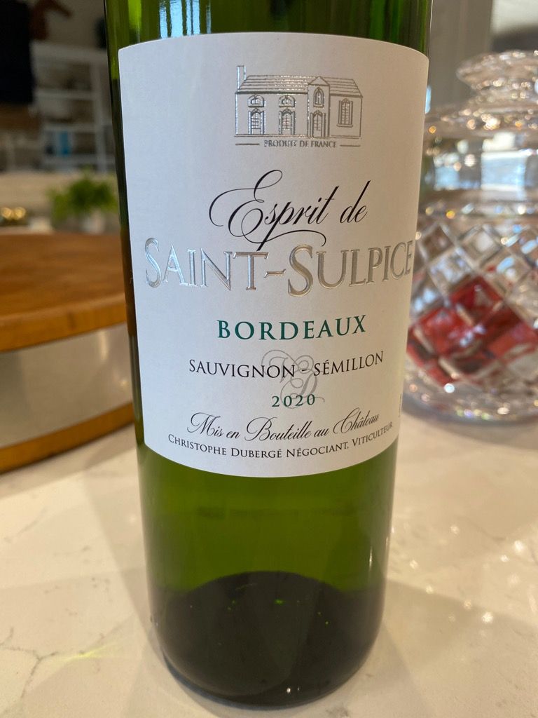 2022 Château SaintSulpice Esprit de Saint Sulpice, France, Bordeaux, EntreDeuxMers