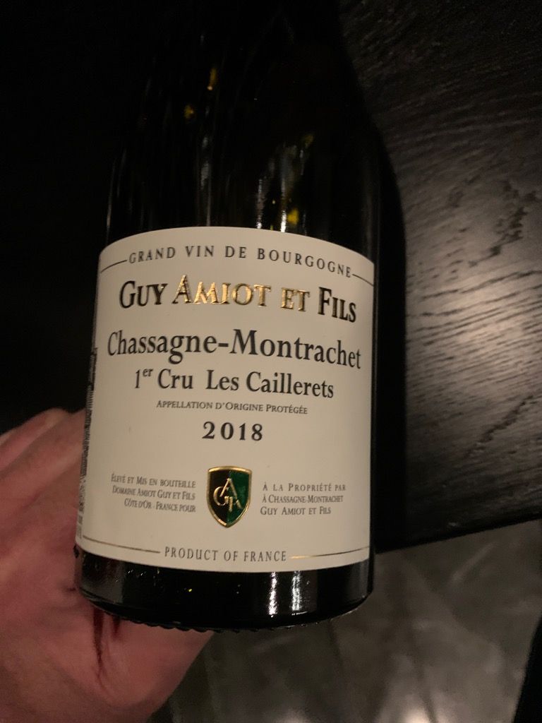 2018 Domaine Amiot Guy et Fils Chassagne-Montrachet 1er Cru Les