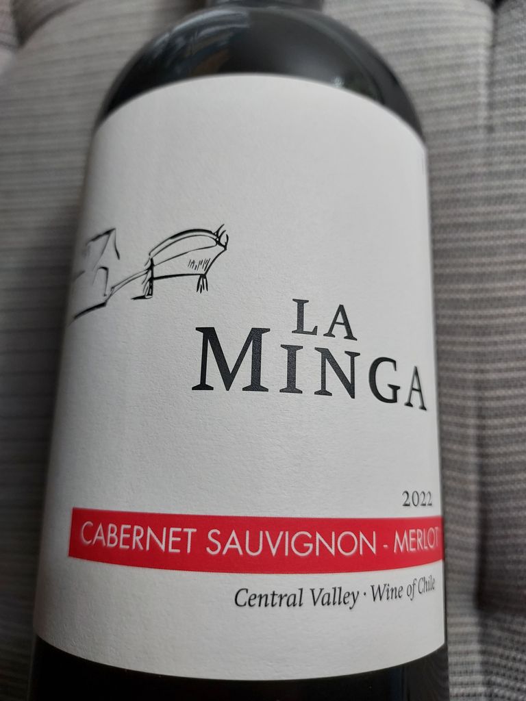 Minga Label 2021 La Minga Cabernet Sauvignon - Merlot, Chile, Central Valley ...