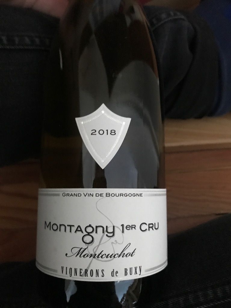 2019 Vignerons De Buxy Montagny 1er Cru Montcuchot, France, Burgundy ...