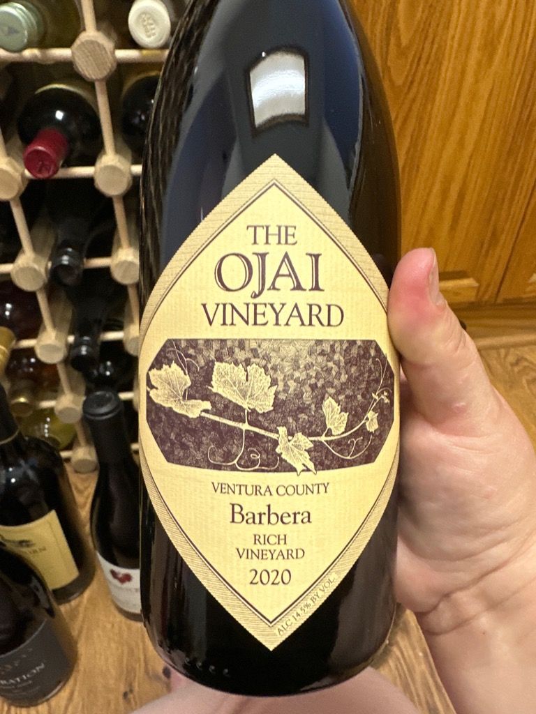 2021 Ojai Barbera Rich Vineyard, USA, California, Central Coast, Santa ...