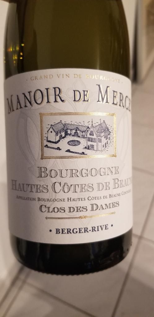 2015 Manoir de Mercey Bourgogne Hautes-Côtes de Beaune Clos de Dames ...