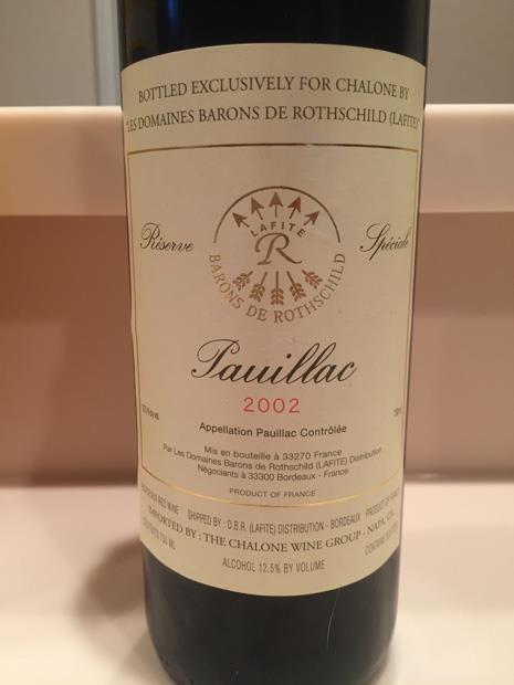 2002 Barons de Rothschild (Lafite) Bordeaux Réserve Spéciale