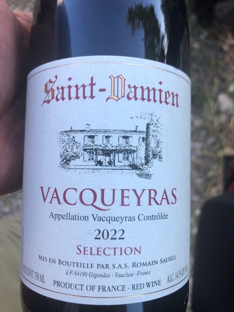 2022 Domaine SaintDamien Vacqueyras Vacqueyras Selection, France