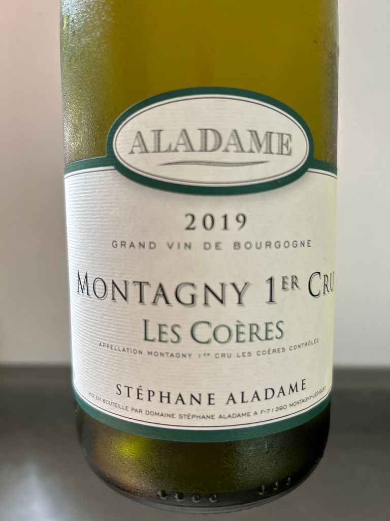 2022 Domaine Stéphane Aladame Montagny 1er Cru Les Coères Blanc, France ...