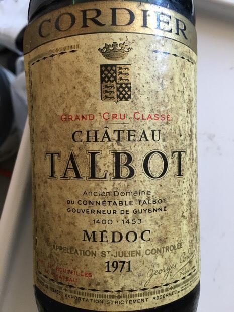 送料込み ヴィンテージ シャトータルボ 1967 1967 Château Talbot - CellarTracker
