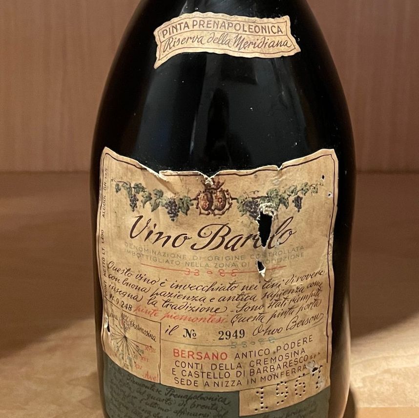 1967 Bersano Barolo PINTA PRENAPOLEONICA, Italy, Piedmont, Langhe ...