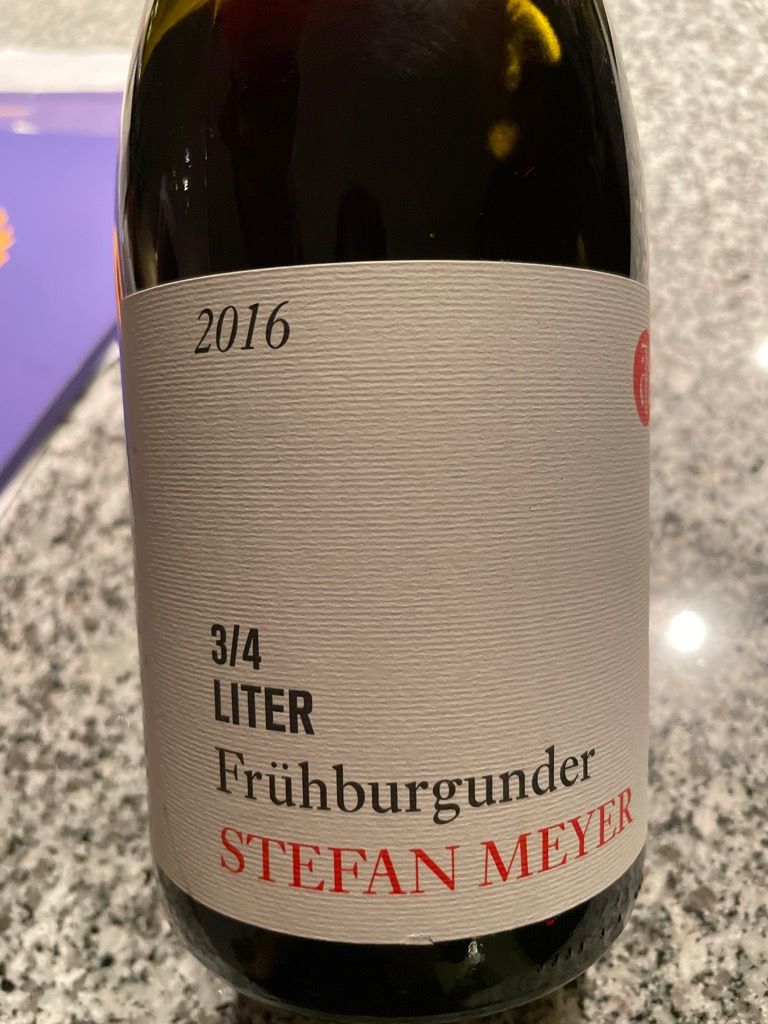 2016 Stefan Meyer Frühburgunder Kleines Rhodt, Germany, Pfalz ...