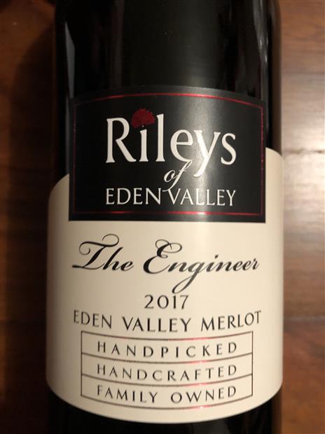 2018 Rileys of Eden Valley Merlot The Engineer, Australia, South ...