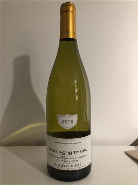 2018 Vignerons De Buxy Montagny 1er Cru Buissonnier, France, Burgundy ...